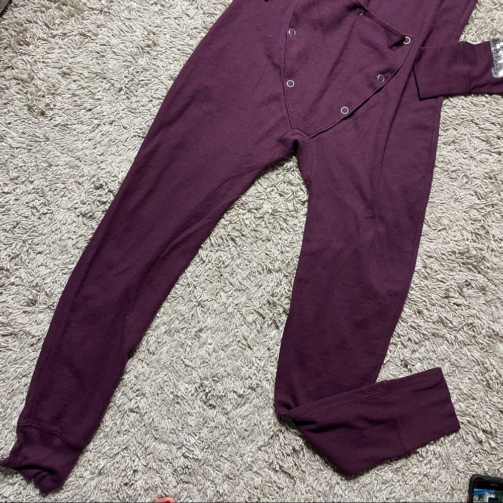 Victoria's Secret Plum Pajama Onesie with Metallic Accents - Picture 7 of 9